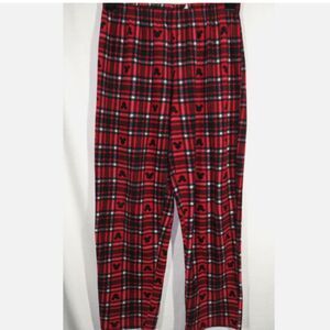 Disney Mickey Mouse Women's Red Black Plaid Lounge Pajama Pants Size Medium